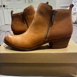 Brown Heeled Ankle Boots